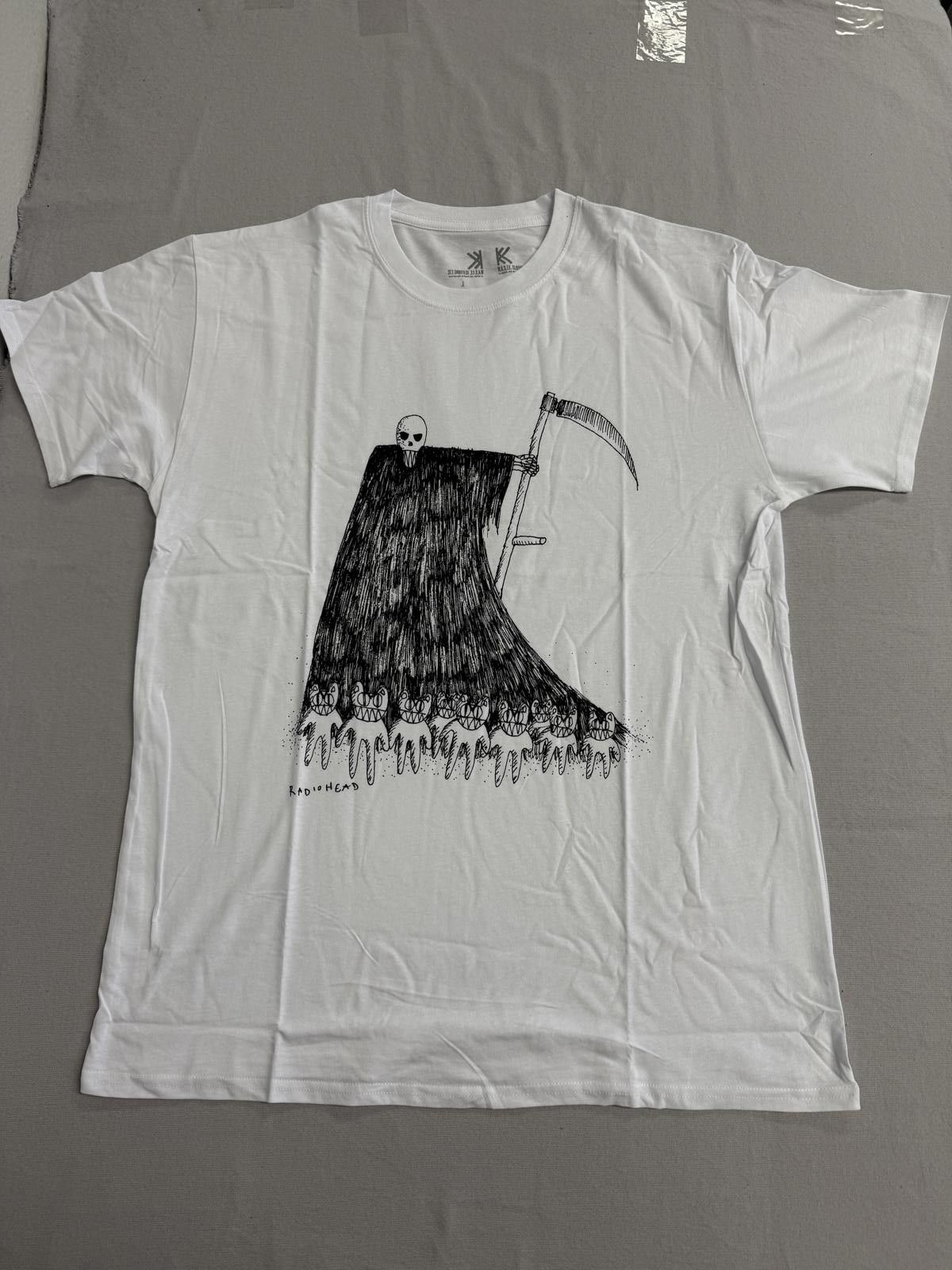 Other Radiohead Band T Shirt Grim Reaper Modified Bear Logo L Hoodie, Sweatshirt | FlexRushtees.com