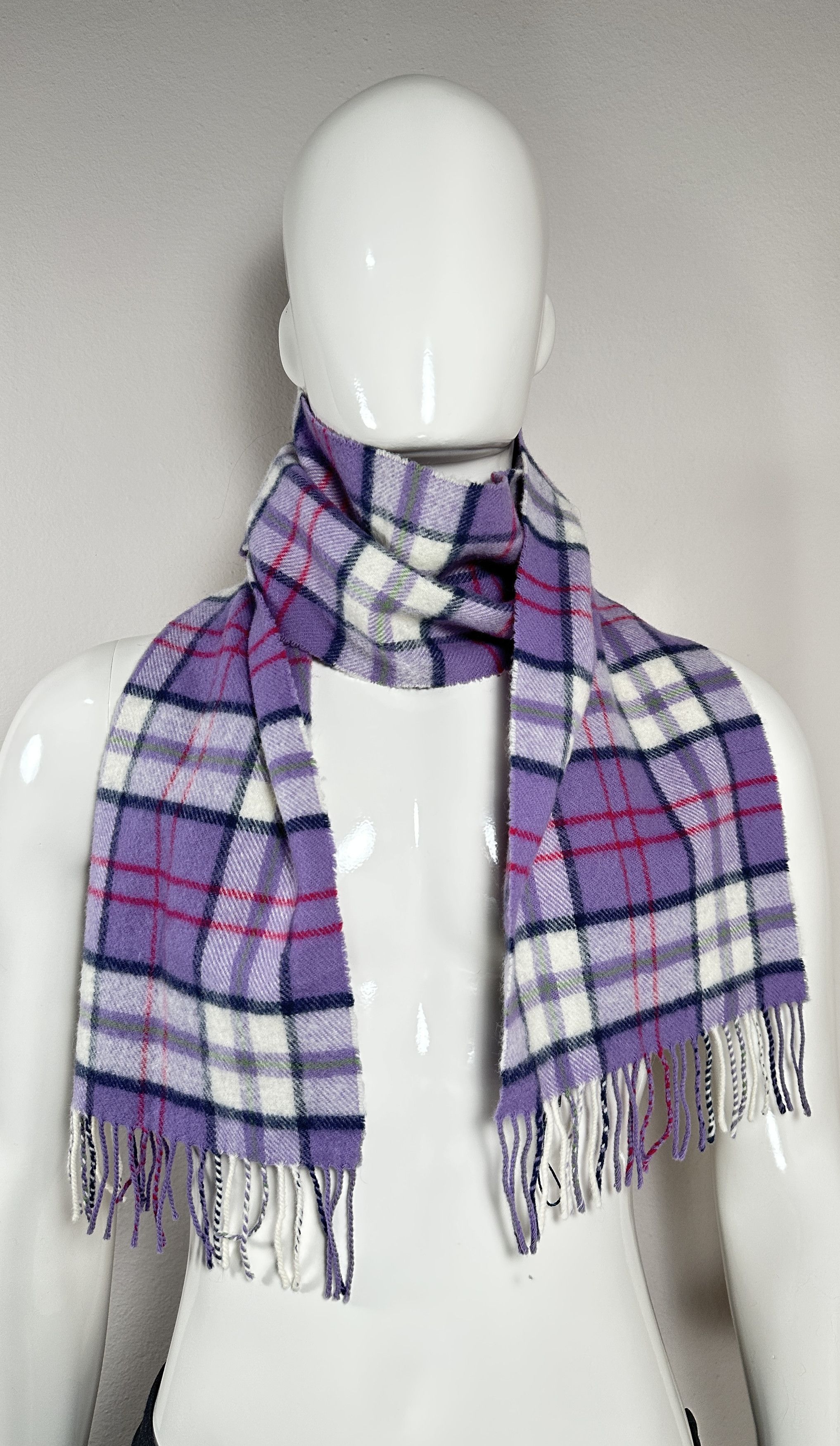 Johnstons Of Elgin Purple Tartan Lambswool Scarf T-Shirts, Hoodie, Sweatshirt | FlexRushtees.com