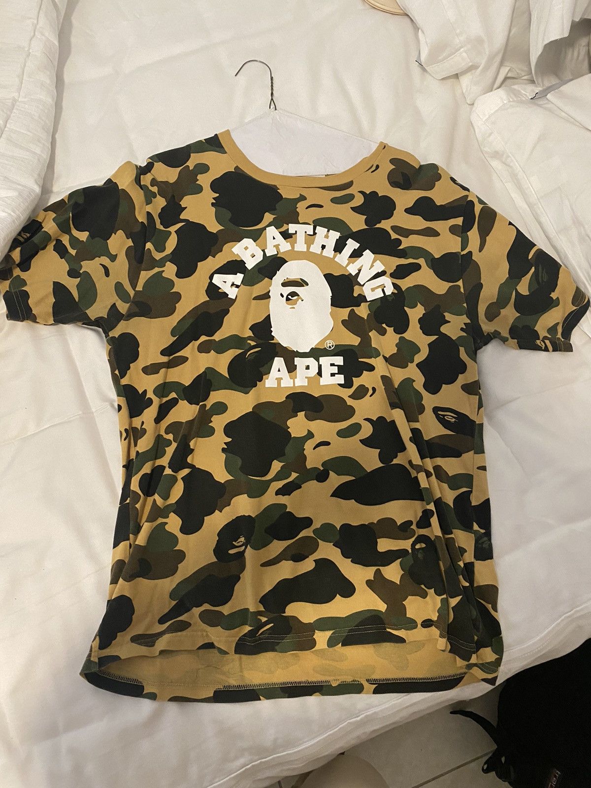 Bape 1st Camo College Camo Tee Size Large Hoodie, Sweatshirt | FlexRushtees.com