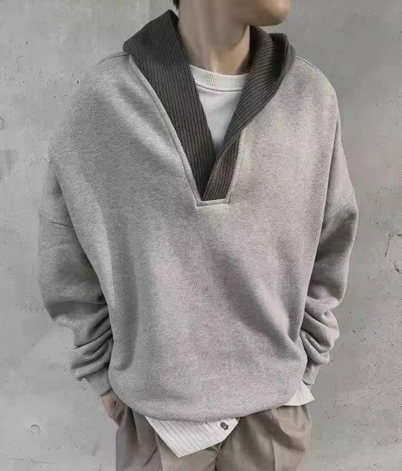 Vintage Patchwork Winter Autumn Hooded Sweatshirt