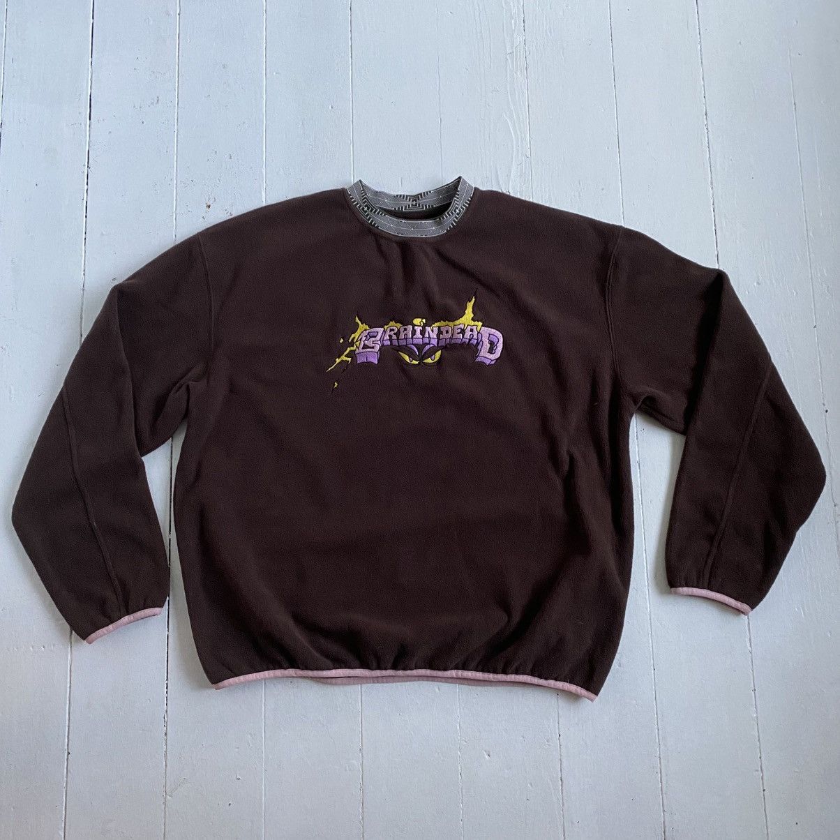 Dead Brain Dead Evil Eyes Polar Fleece Mock Neck Sweatshirt