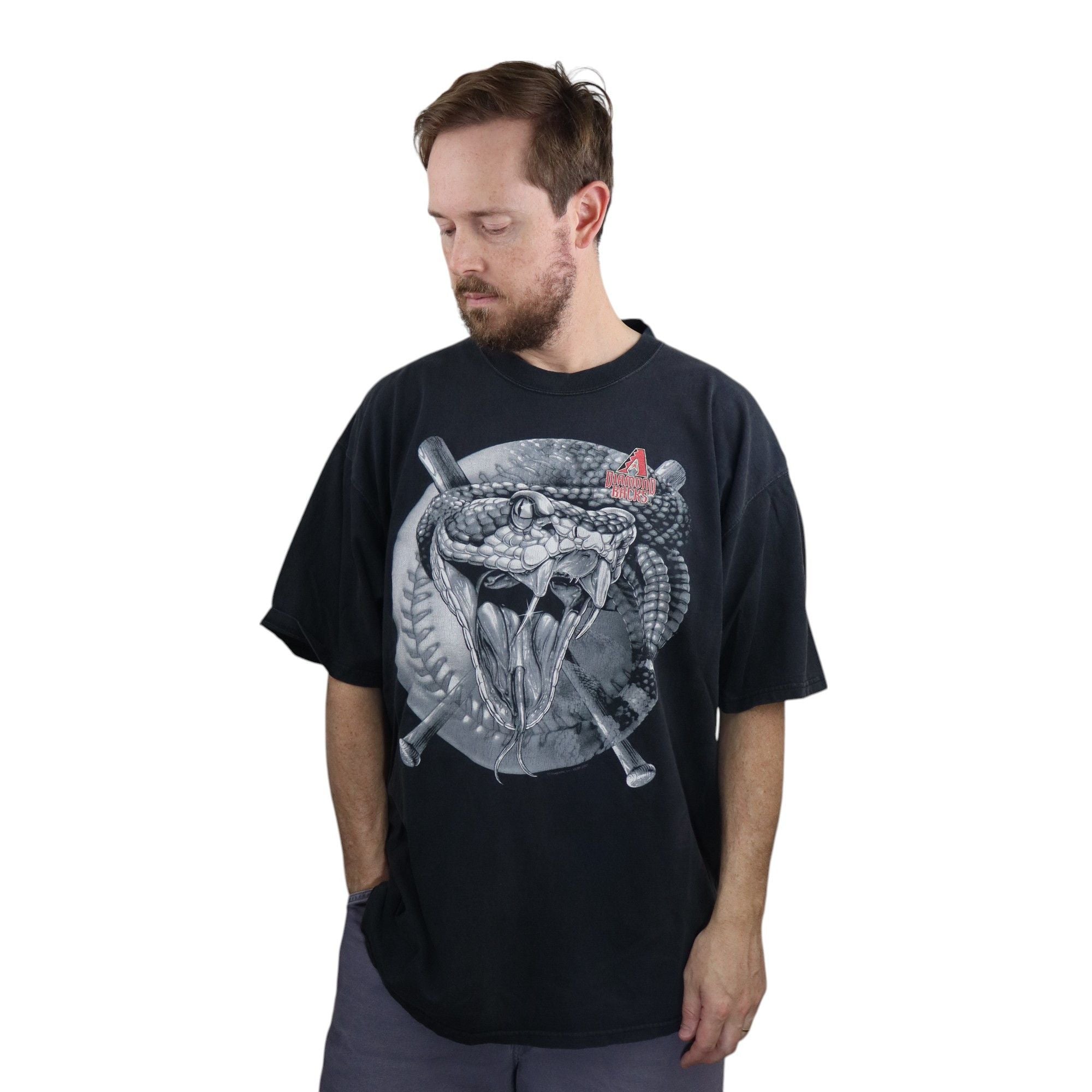 Mlb X Vintage Y2k Arizona Diamondbacks Snake Graphic Mlb Baseball Tee Hoodie, Sweatshirt | FlexRushtees.com