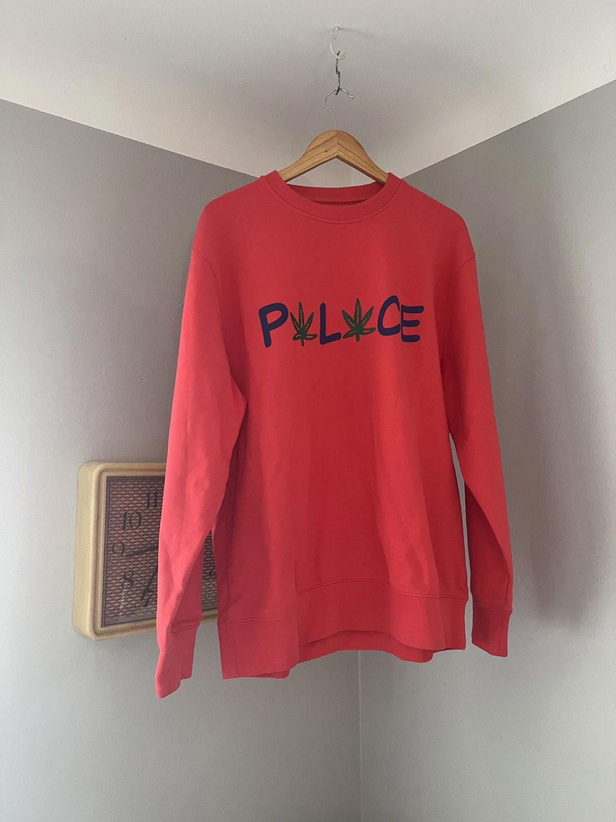 Palace Pwlwace Weed Crewneck Sweatshirt Ss19 Red Size Xl T-Shirts, Hoodie | FlexRushtees.com