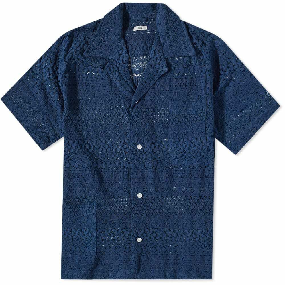 500usd Bode Sampler Quaker Lace Shirt Navy