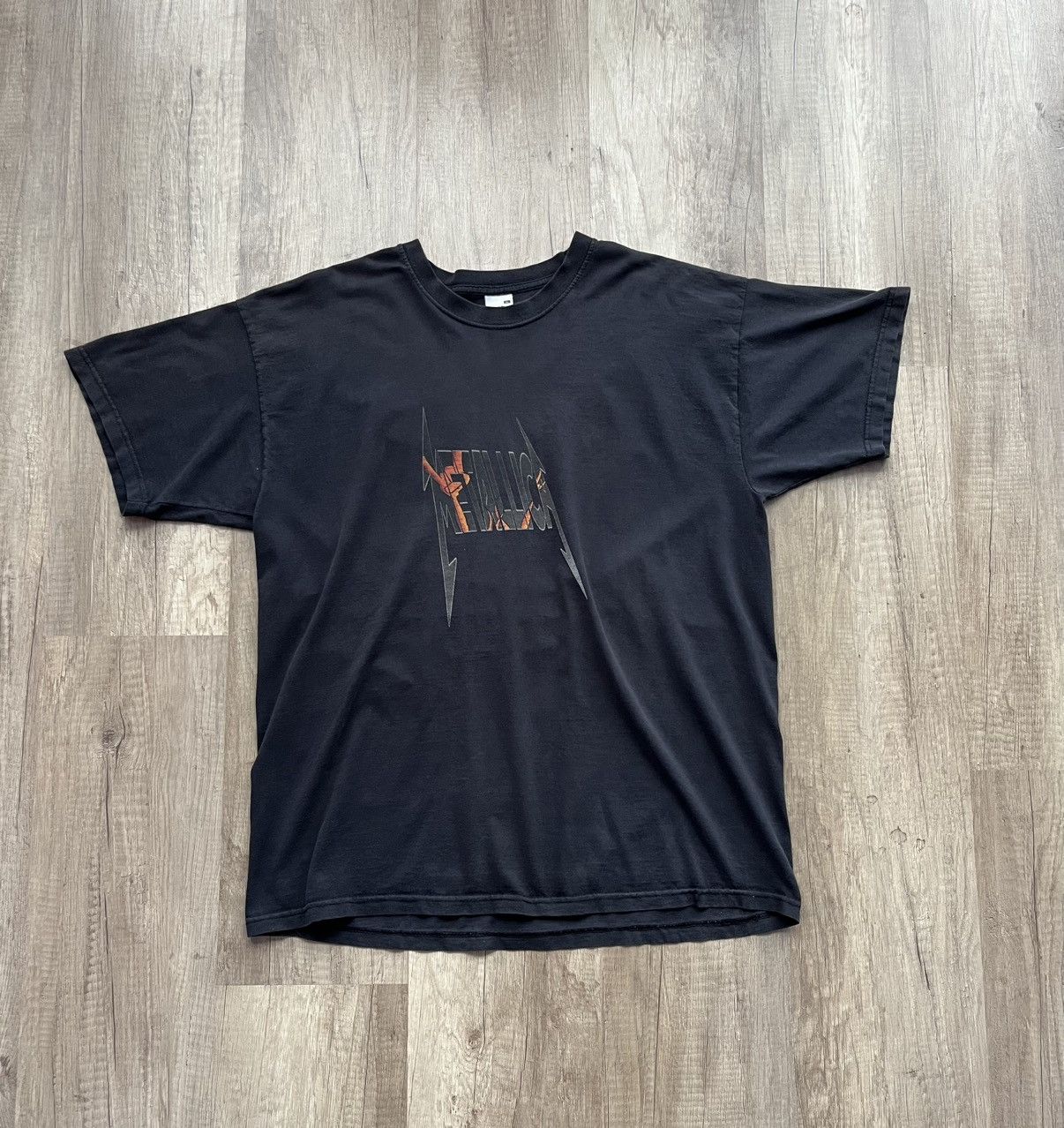 Vintage Metallica Fruit Of The Loom T Shirt Vintage Black Size Xl
