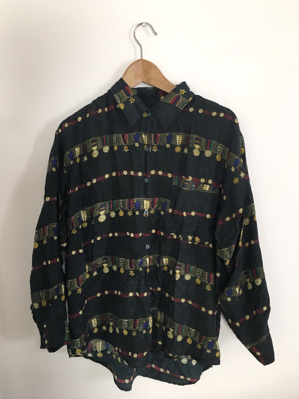 Vintage Silk 70s Disco Shirt Studio 54 Vintage 80s Streetwear