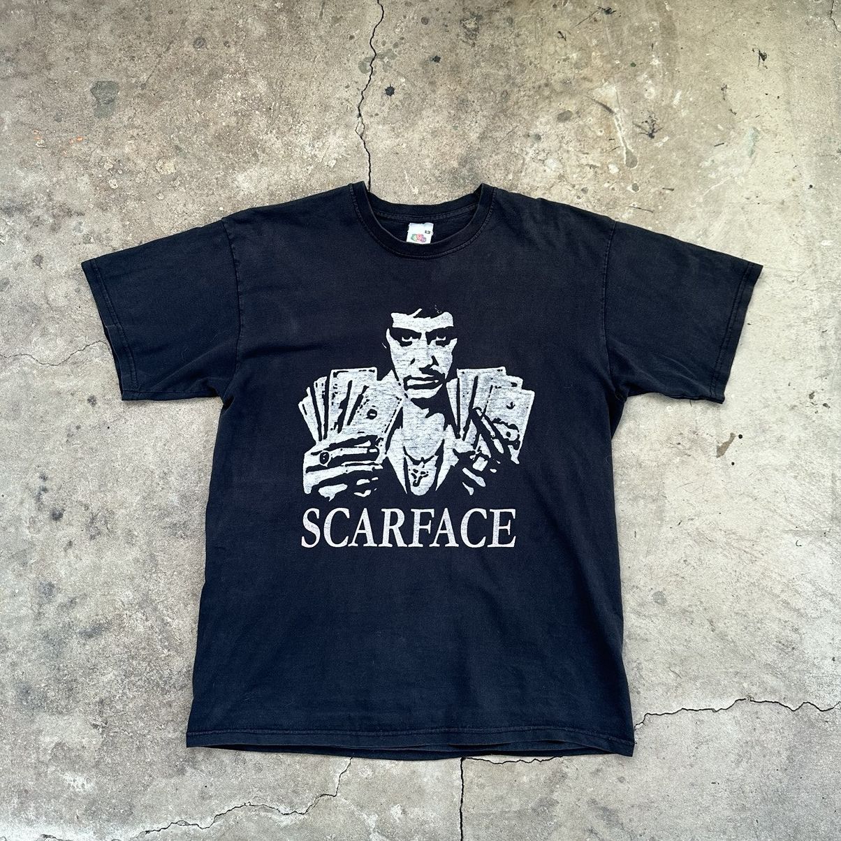 Band Tees Vintage 90s Scarface Tony Montana Face Bootleg T Shirt Hoodie, Sweatshirt | FlexRushtees.com
