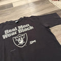 Salem Sportswear Vintage Oakland Raiders Real Men Wear Black T Shirt 1990 M L