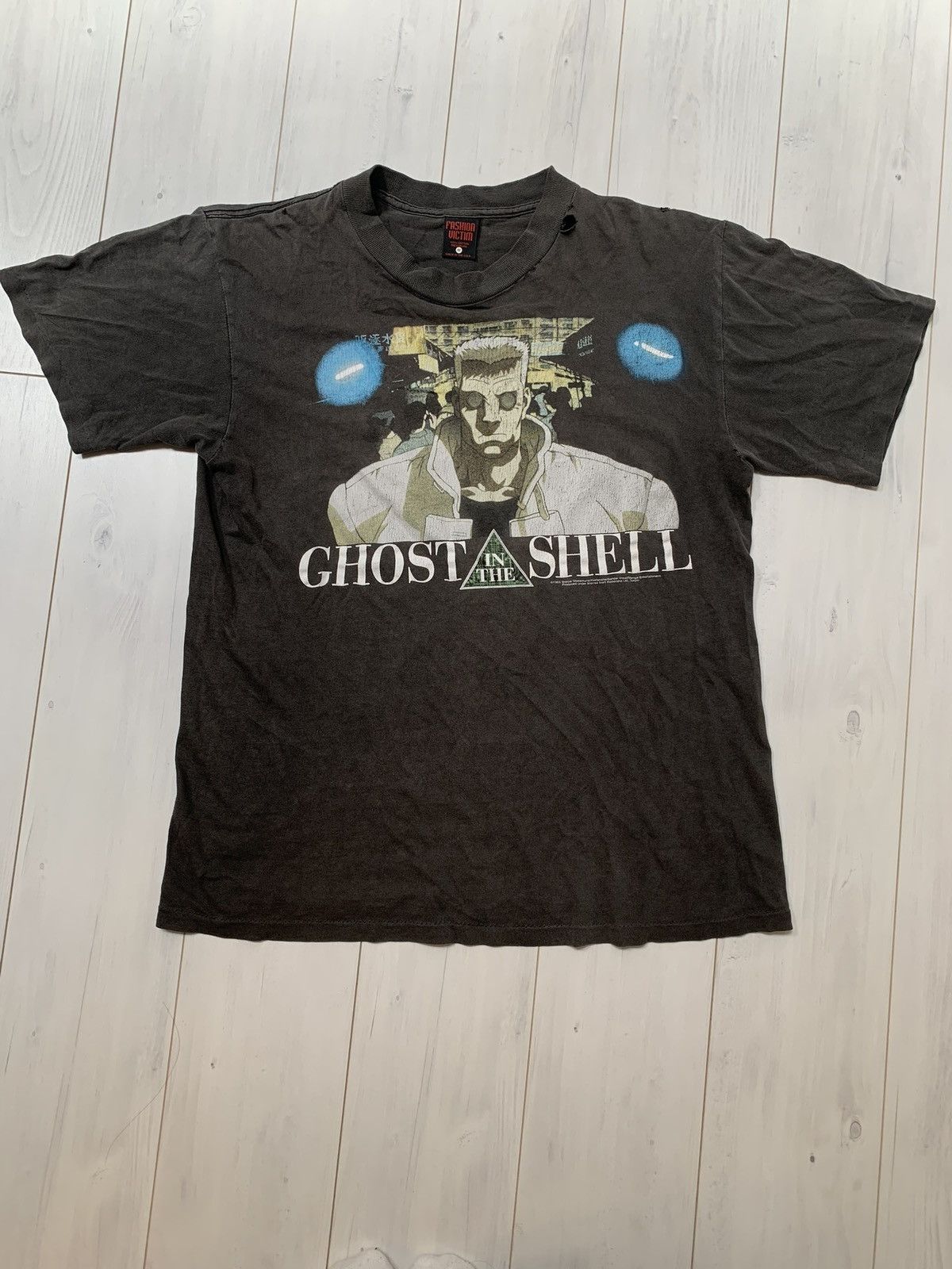 Fashion Victim Ghost In The Shell Vintage 1995 Shirt Batou Hoodie, Sweatshirt | FlexRushtees.com