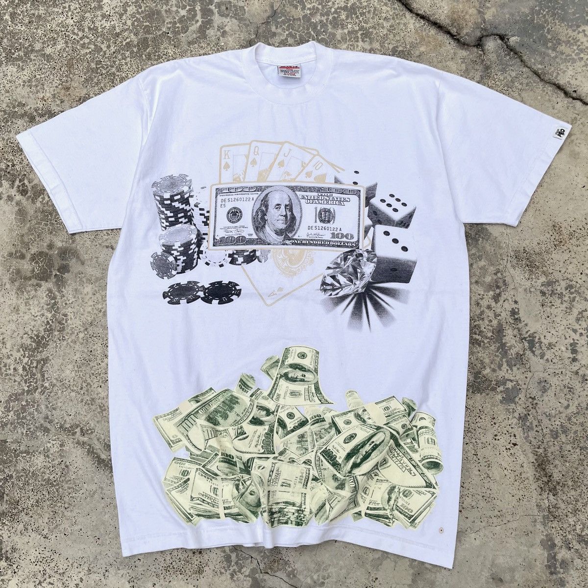 Vintage Y2k Us Dollar America Nice Aop Design Tee Deadstock Hoodie, Sweatshirt | FlexRushtees.com