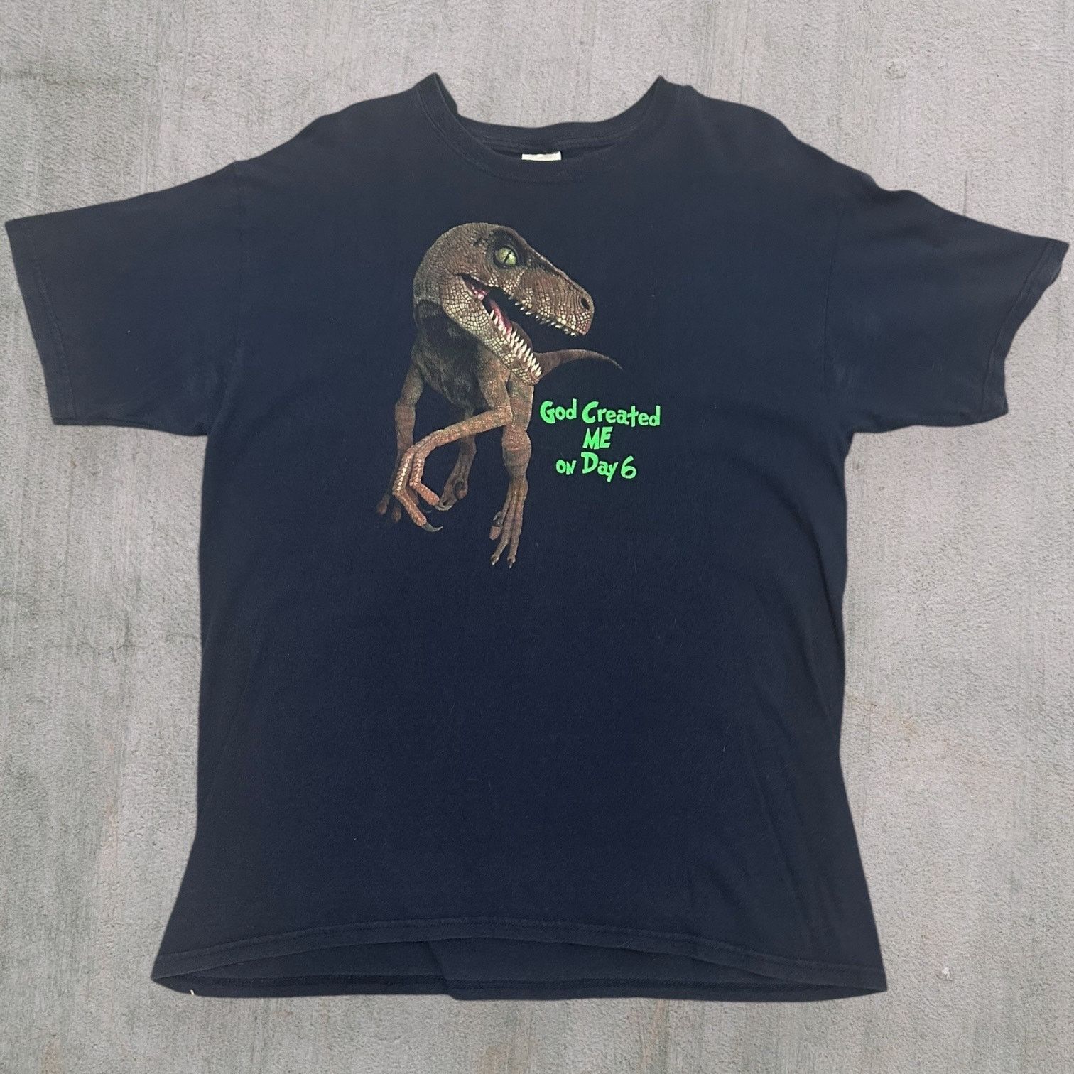 Gildan God Created Me On Day 6 Dinosaur Creation Museum Tee Hoodie, Sweatshirt | FlexRushtees.com