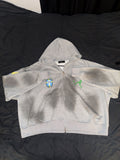 Hmdd L F Brasil Zip Up Destroyed Heather