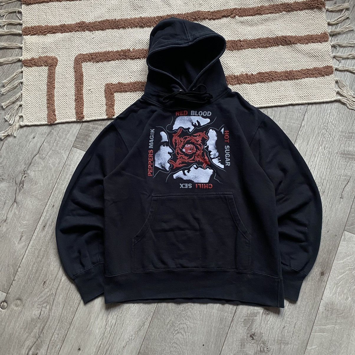 Band Tees Vintage Red Hot Chili Peppers Blood Sugar Sex Magik Hoodie Sweatshirt | FlexRushtees.com