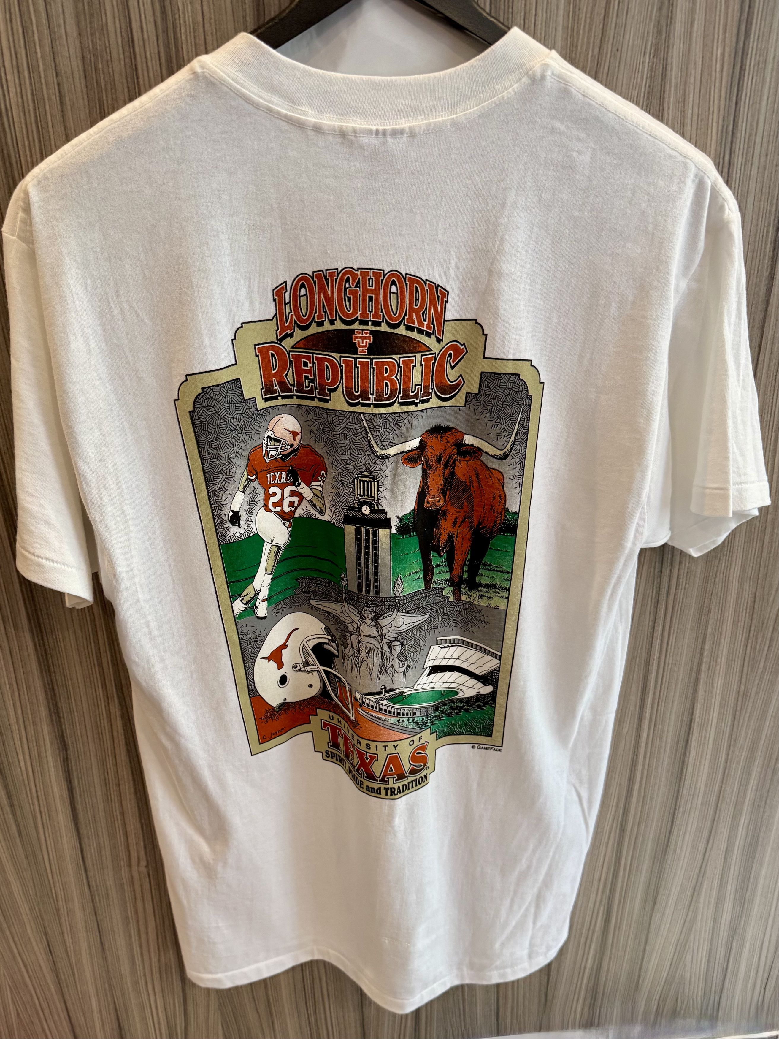 Delta Vintage 90s Texas Longhorns Tee Delta Deadstock Nwt L Hoodie, Sweatshirt | FlexRushtees.com