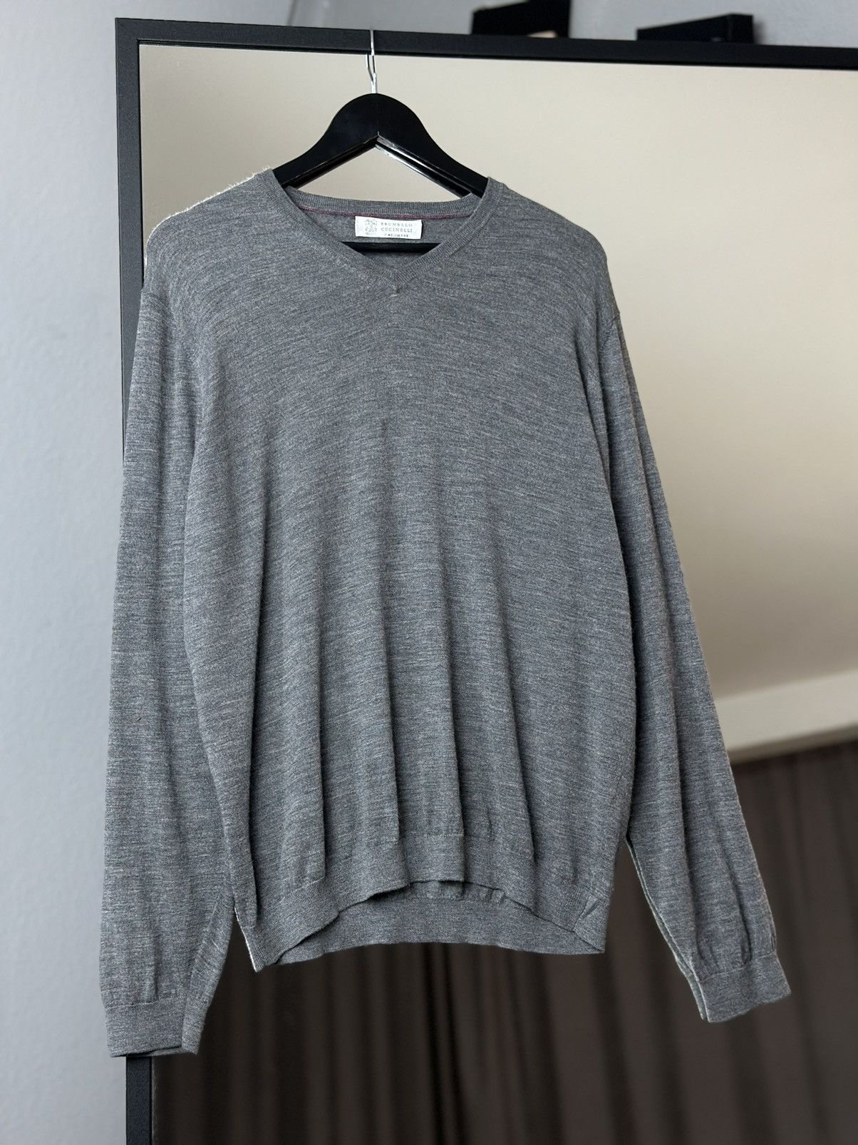 Cucinelli Mens Brunello Cucinelli 100 Cashmere Grey Sweater Luxury