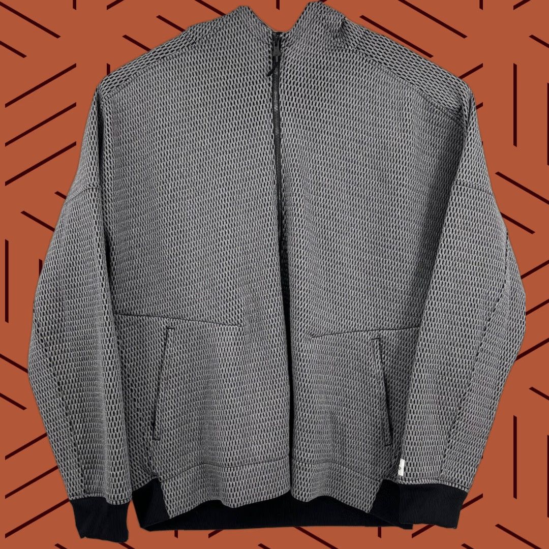 Vintage Adidas Reigning Champ Hoodie Mens Xl Gray Athletic Full Zip Sports Fall Winter
