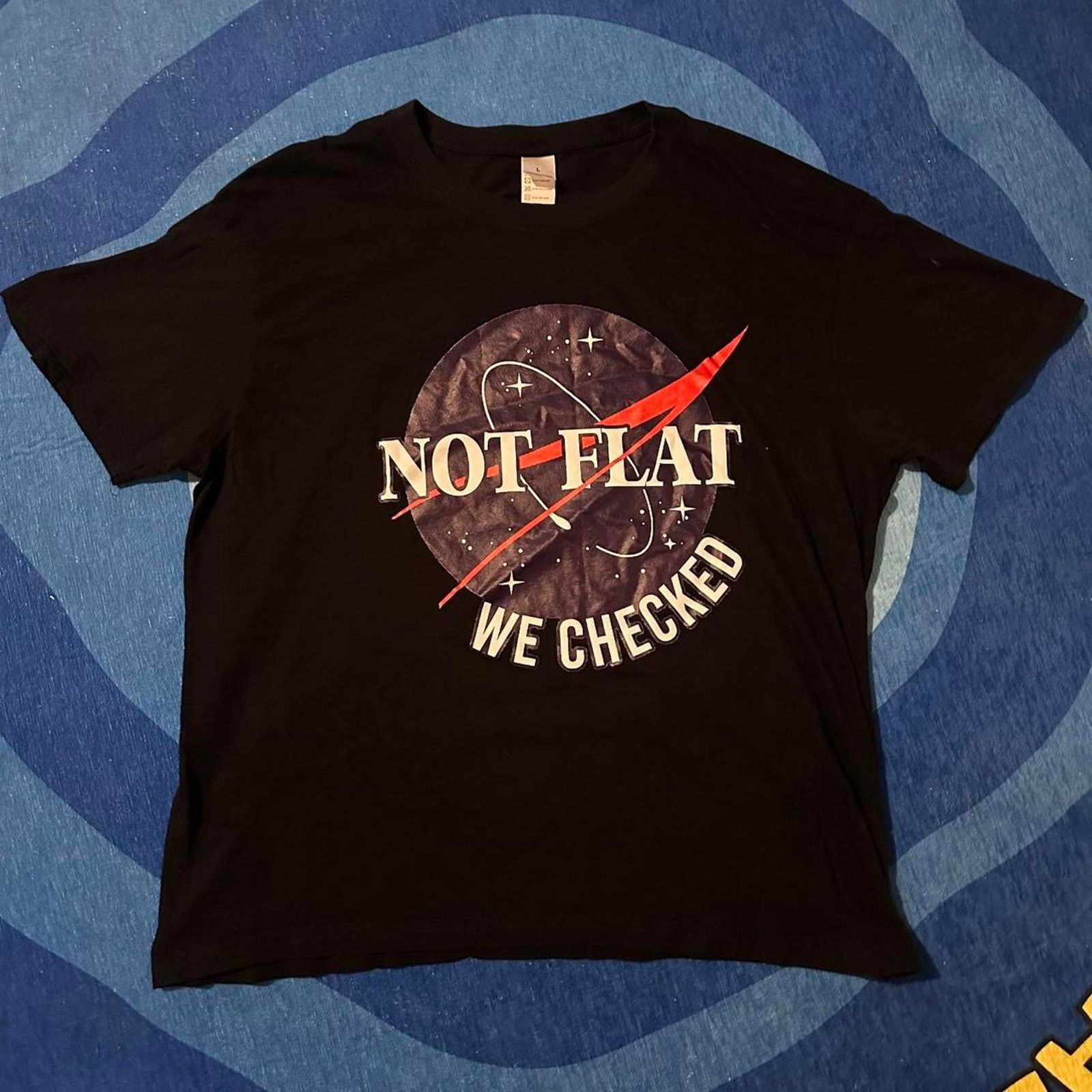 Nasa Not Flat We Checked Nasa Parody Graphic Tee