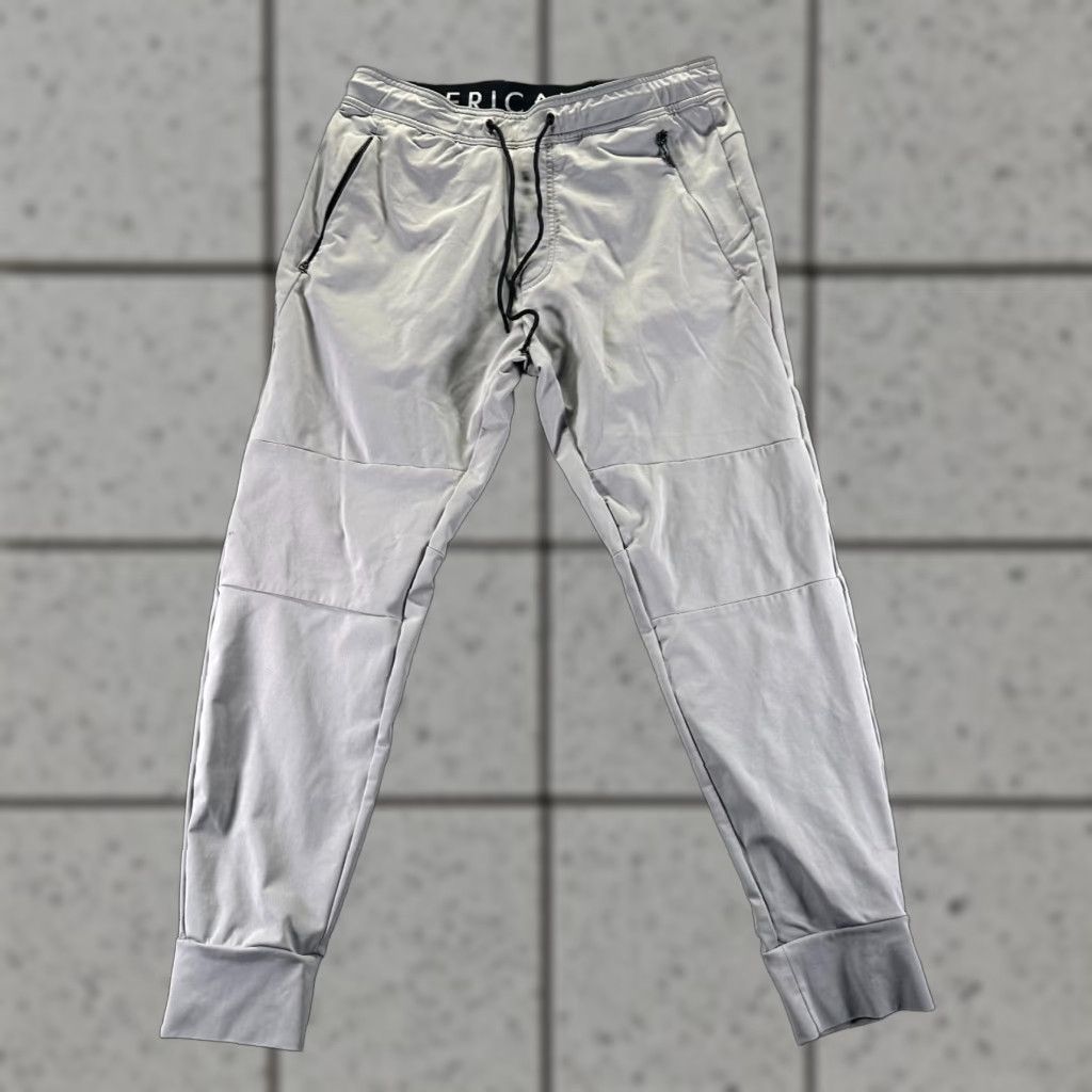Eagle Outfitters American Eagle Outfitters Pant Mens M Gray Jogger Tapered Drawstring Perfo