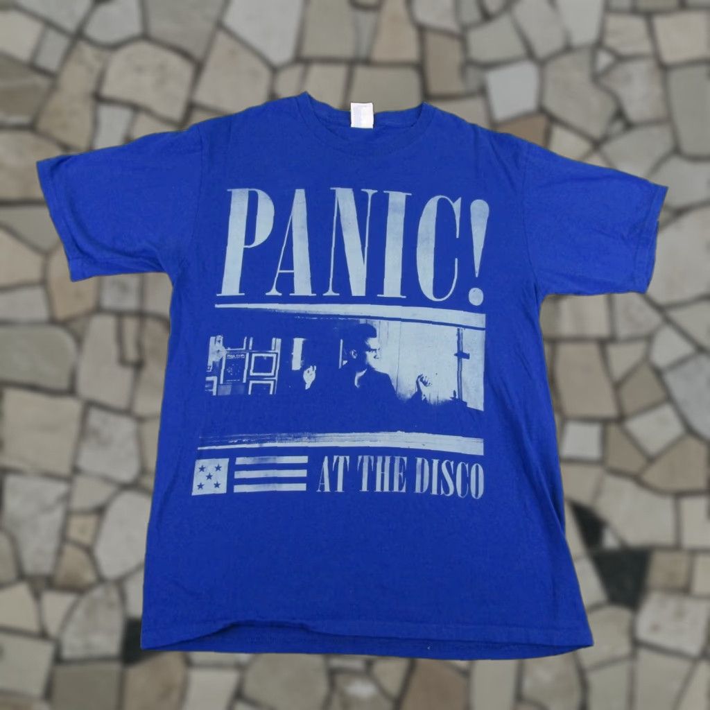 Port Company Panic At The Disco Shirt Men Medium Blue Band Graphic Concert Tee Hoodie, Sweatshirt | FlexRushtees.com