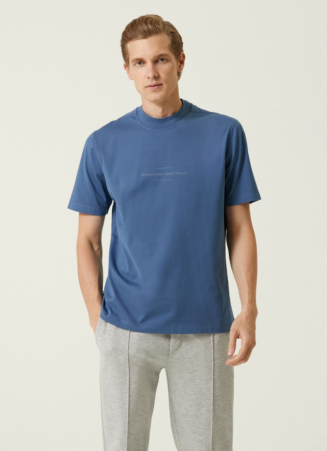 Cucinelli Brunello Cucinelli Blue Slim Fit Slogan T Shirt Small Nwt Hoodie, Sweatshirt | FlexRushtees.com