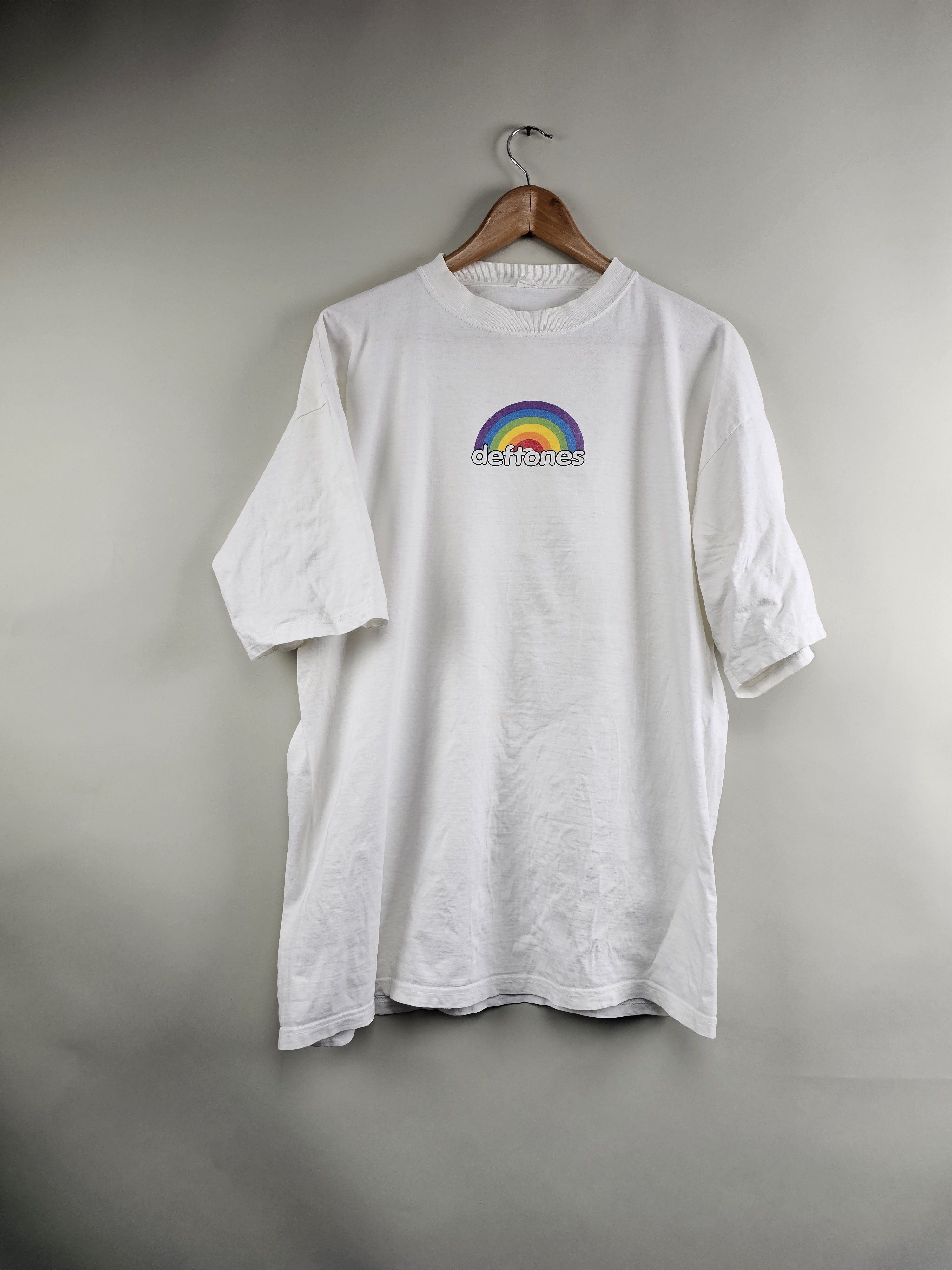 Vintage 1997 Deftones Grail White Rainbow Vintage T Shirt 90 S Hoodie, Sweatshirt | FlexRushtees.com