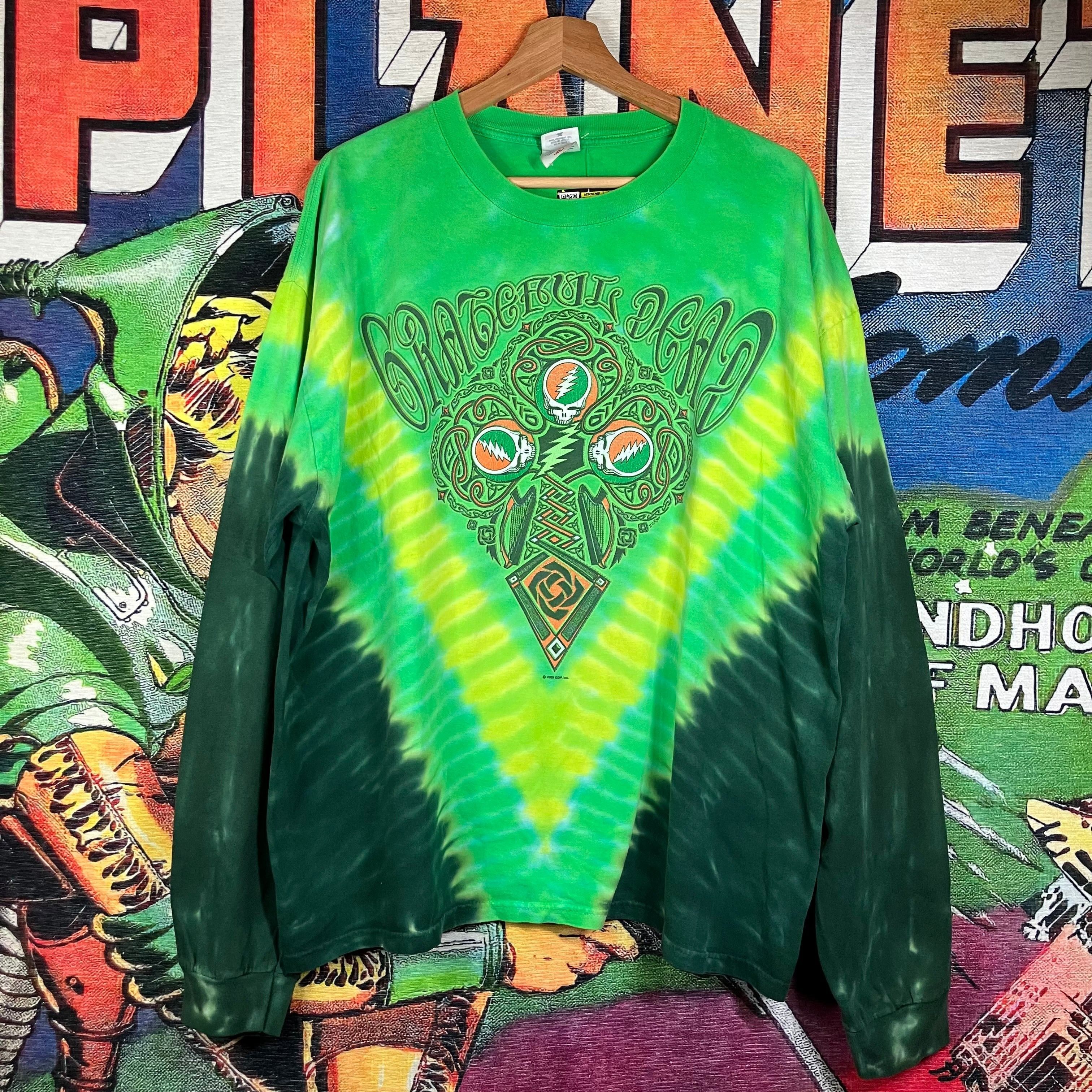 Vintage Y2k 2009 Grateful Dead Celtic Cross Double Sided T T-Shirts, Hoodie, Sweatshirt | AU16VibeMintTees.com