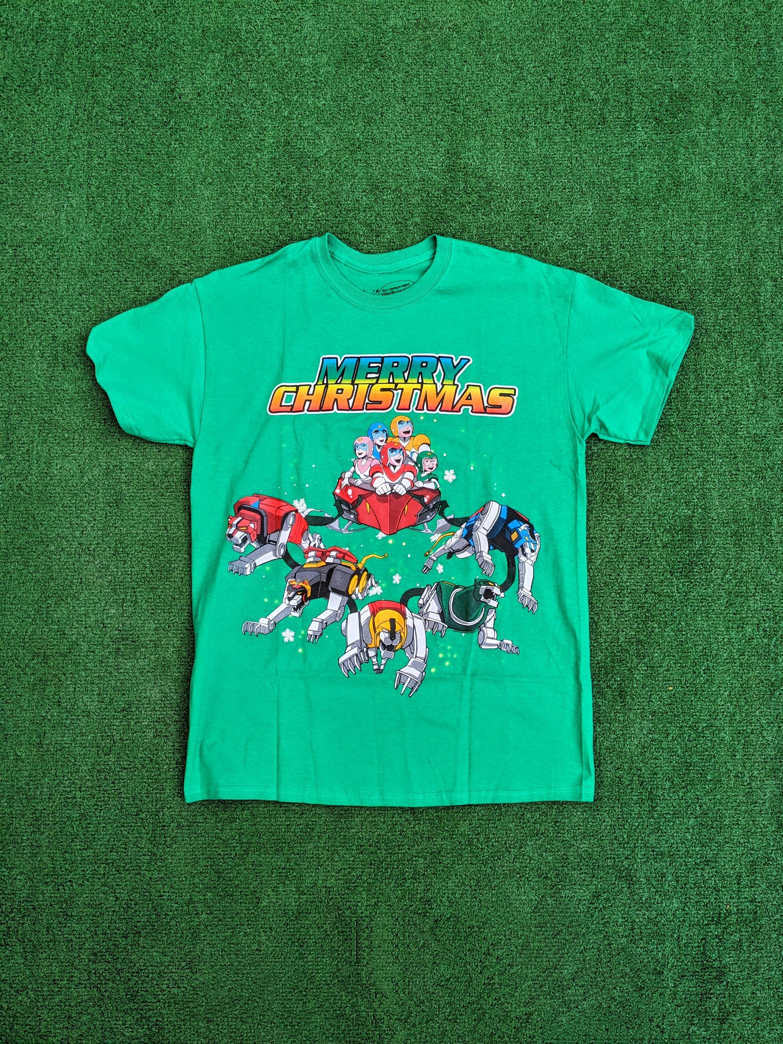 Other Voltron Defender Merry Christmas Retro 5 Lions Adult Shirt Hoodie, Sweatshirt | FlexRushtees.com