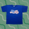 Gildan Y2k Pepsi Cola Usa Flag Spell Out Logo Men S Blue Advertising T Shirt Sz Xl Gildan Cotton Sho