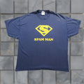 Vintage Spam Man Shirt Mens Xl Blue Graphic Tee Hukilau Short Sleeve Port And Company T Shir Hoodie, Sweatshirt