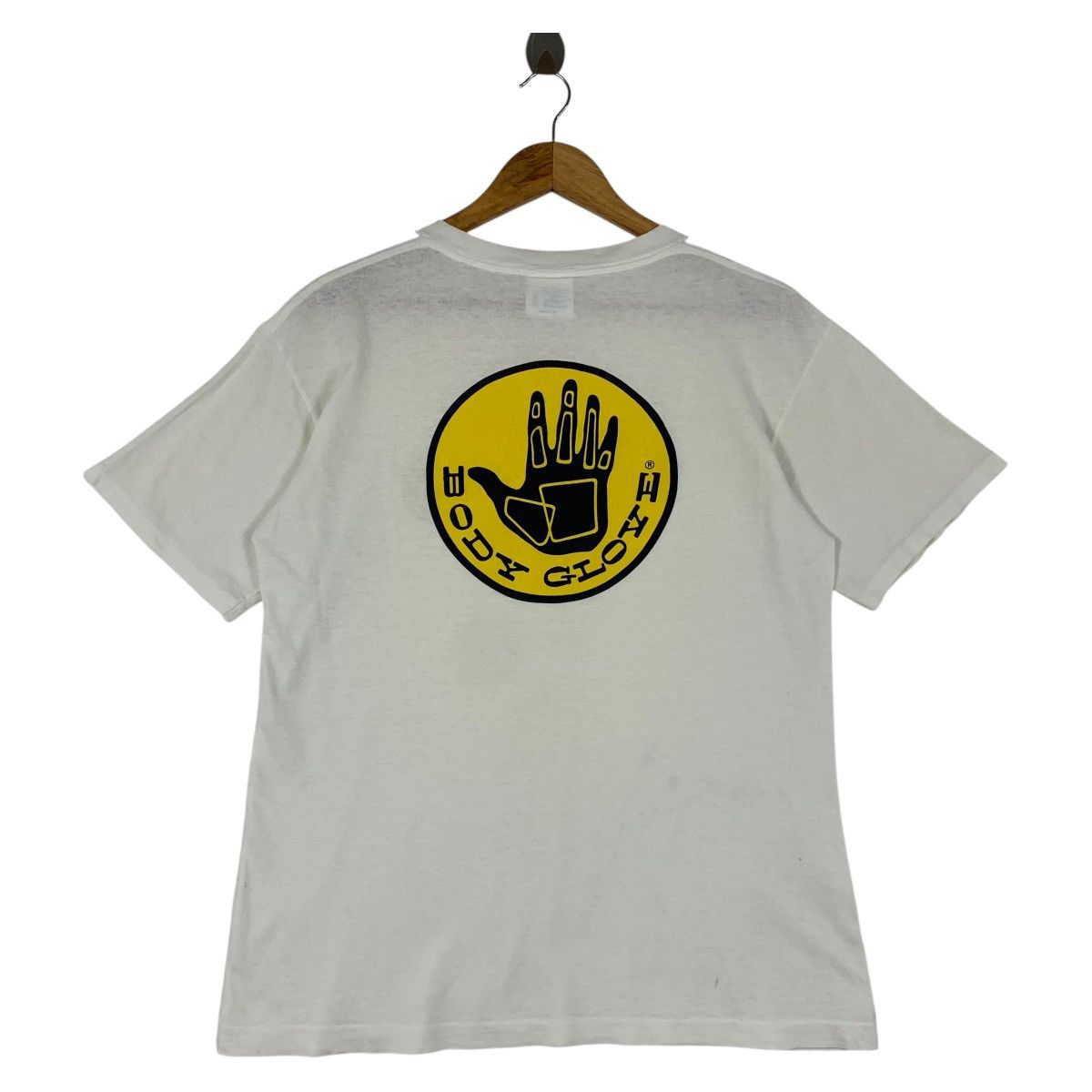 Vintage 90s Body Glove Big Logo Back Hit Print Surf Tee Hoodie, Sweatshirt | FlexRushtees.com
