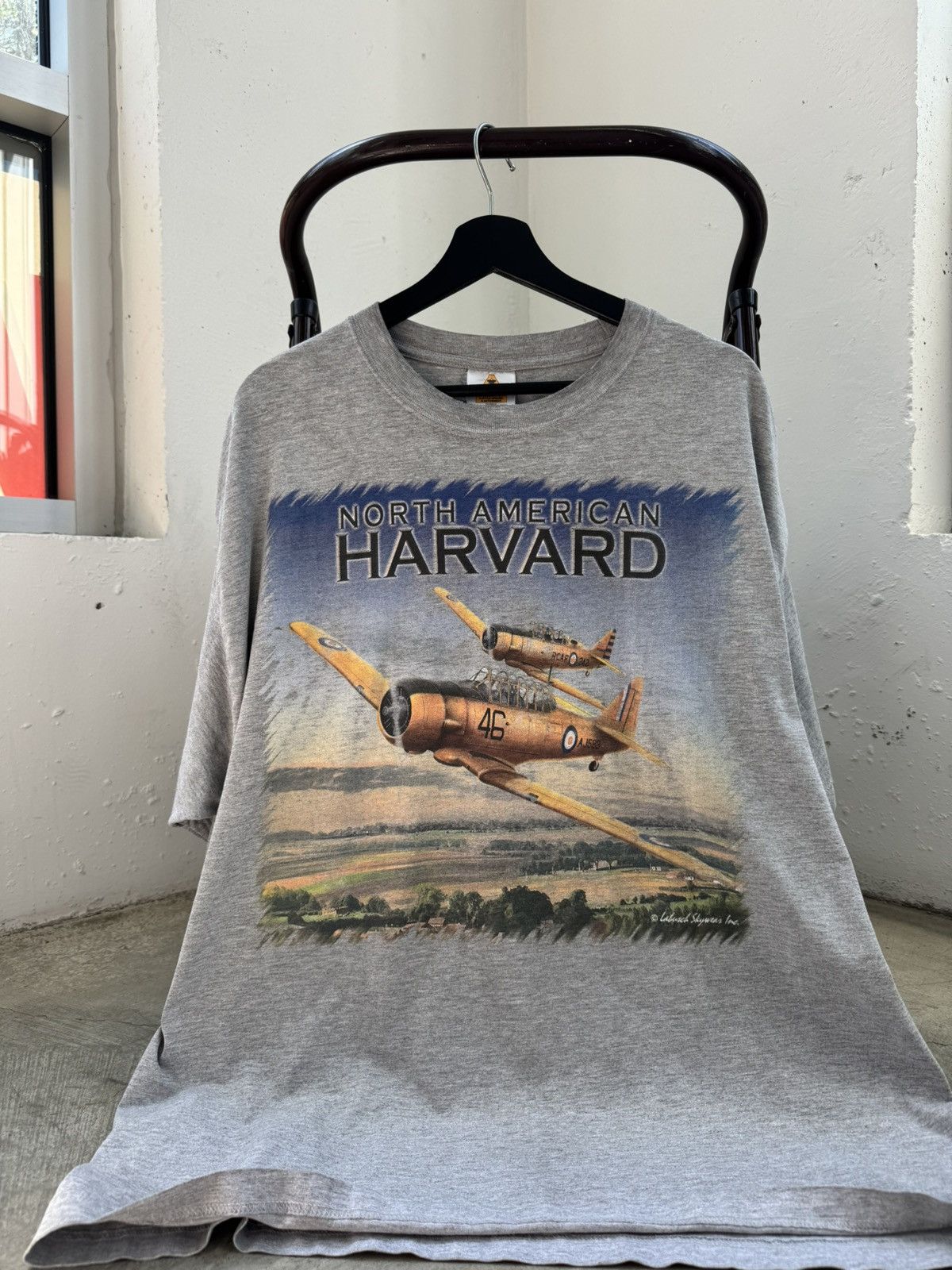Vintage Harvard Air Plane Usa Made Oversized Tee Hoodie, Sweatshirt | FlexRushtees.com