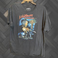Vintage A Nightmare On Elm St Shirt L Crew Neck Black Cotton Retro Graphic Print Men T Shirt Horror