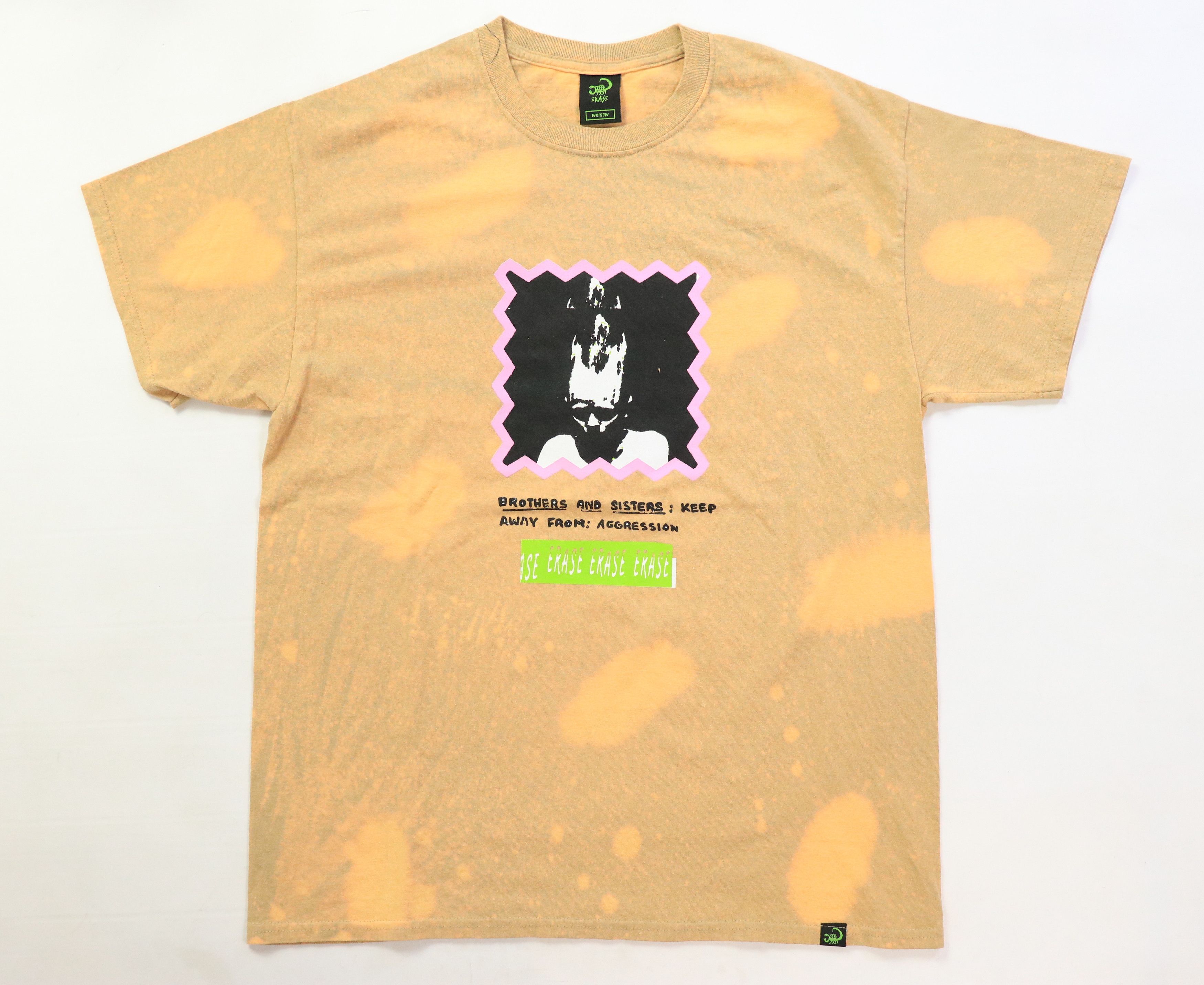 Erased Project Keep Away From Agression Bleached Tee Hoodie, Sweatshirt | FlexRushtees.com