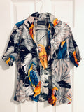 Vintage Tropical Parrots Summer Shirt
