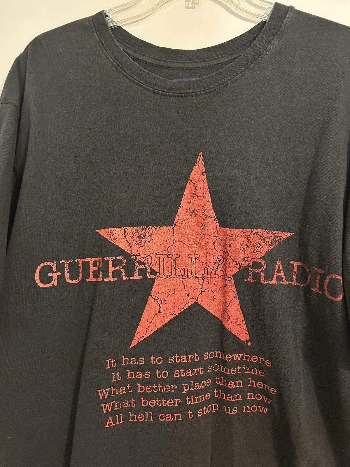 Vintage Rage Against The Machine Guerrilla Radio Tee Hoodie, Sweatshirt | FlexRushtees.com