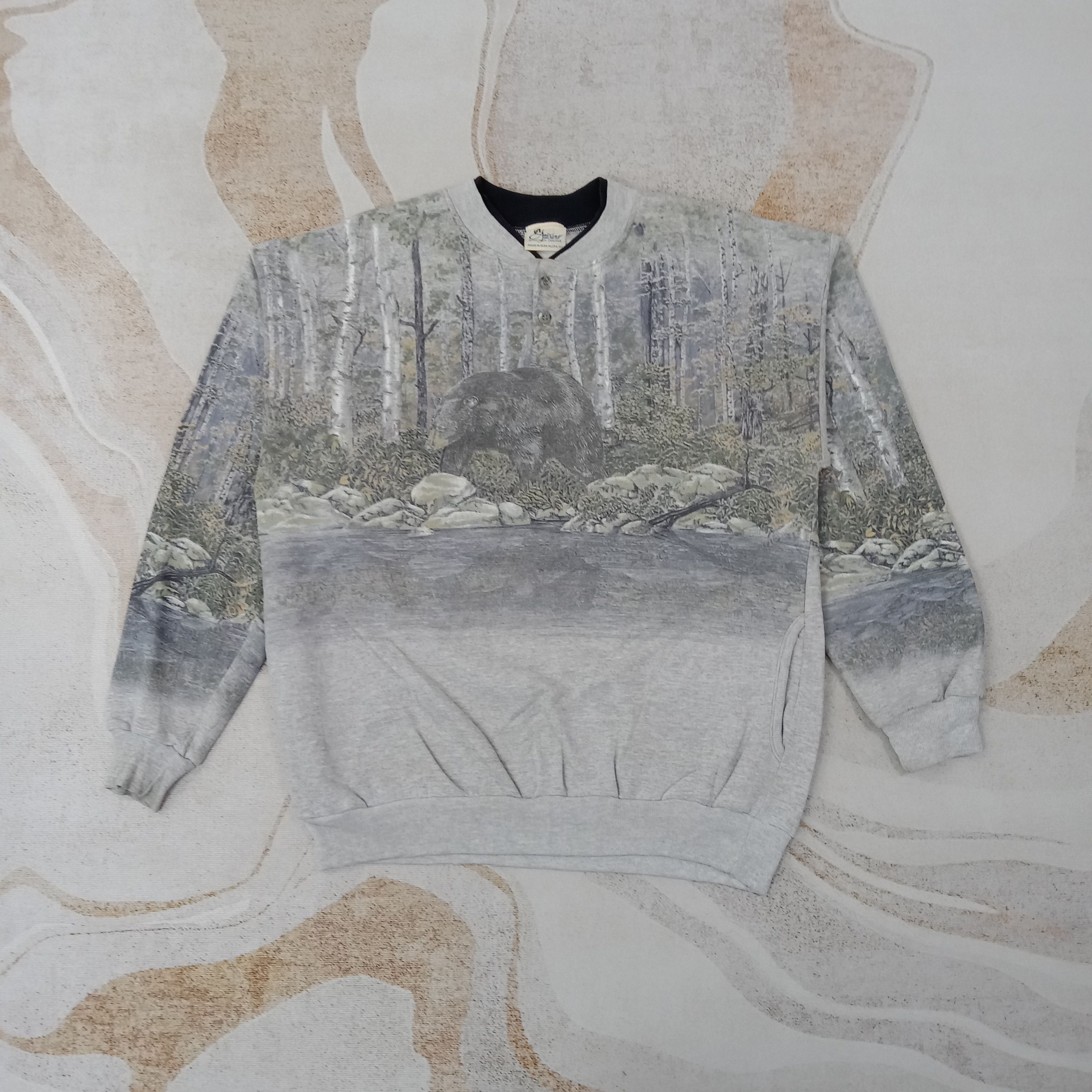 Vintage Aitisans Nature Winter Bear Sweatshirt C262n7 T-Shirts, Hoodie | FlexRushtees.com