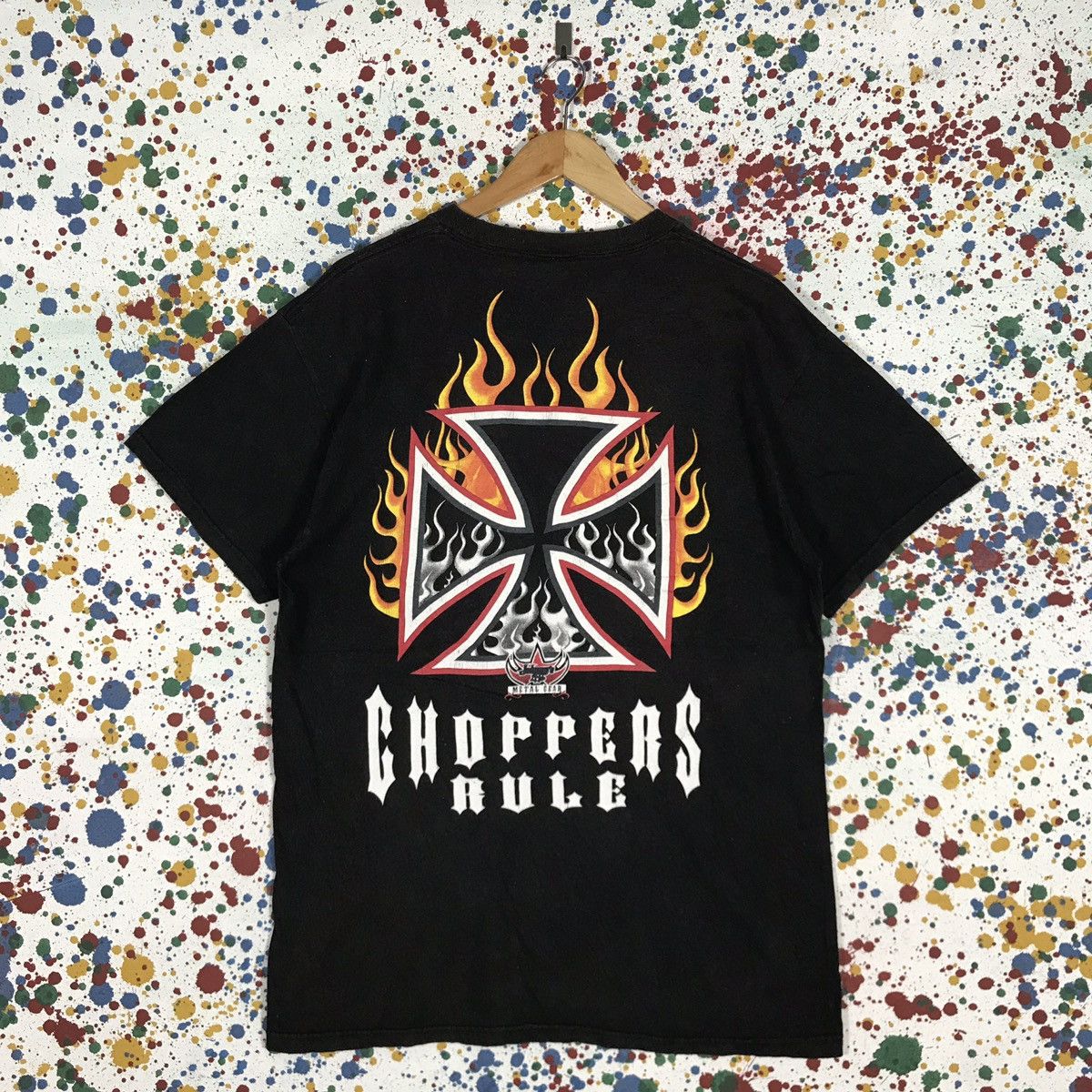 West Coast Choppers Vintage 90s Choppers Rule Metal Gear Big Logo Tshirt