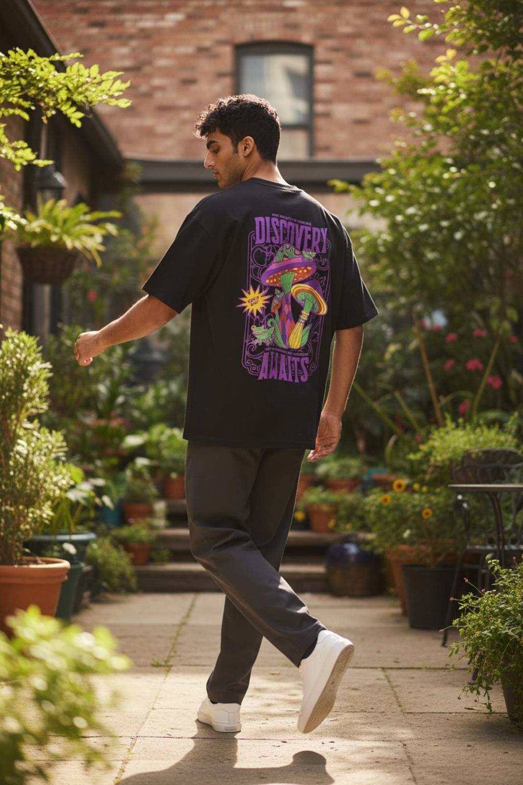 A Lab Alab Discovery Awaits T Shirt With Colorful Mushroom Design