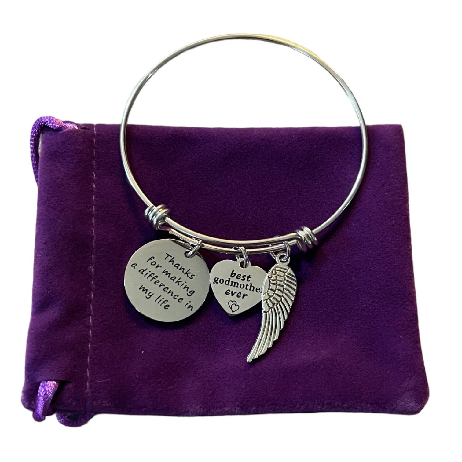 Other Godmother Silver Thanks For Making A Difference Bracelet