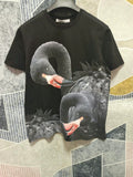 Givenchy Summer New European Trendy Swan Flamingo Printed T-Shirts, Hoodie, Sweatshirt | FlexRushtees.com