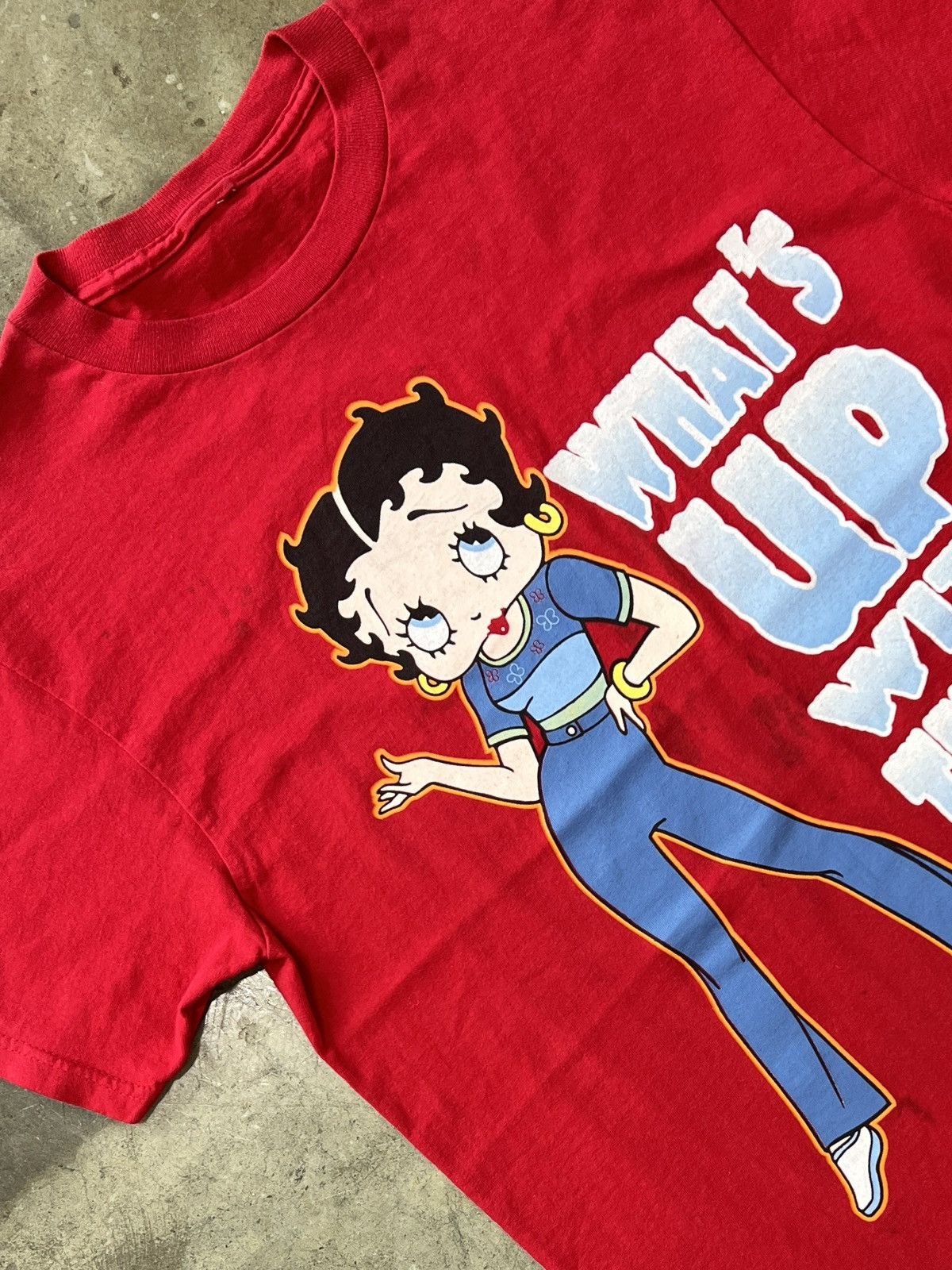 Vintage 2000 Betty Boop What Up With That Tee Large Hoodie, Sweatshirt | FlexRushtees.com