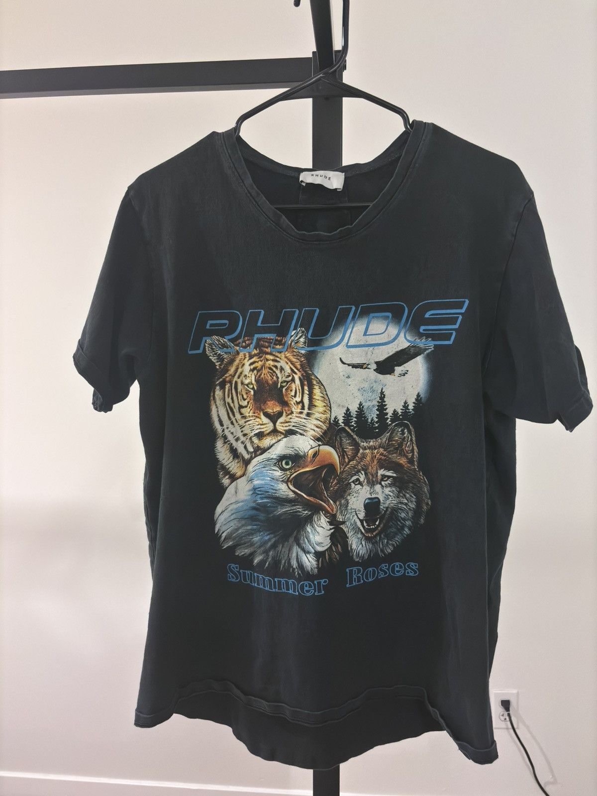Rhude Summer Roses Tee Hoodie, Sweatshirt | FlexRushtees.com