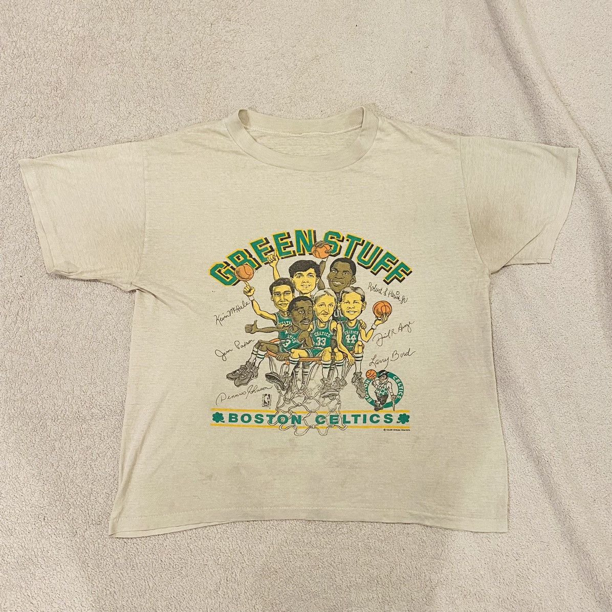 Vintage 80s Nba Boston Celtics Green Stuff T Shirt Medium Hoodie, Sweatshirt | FlexRushtees.com