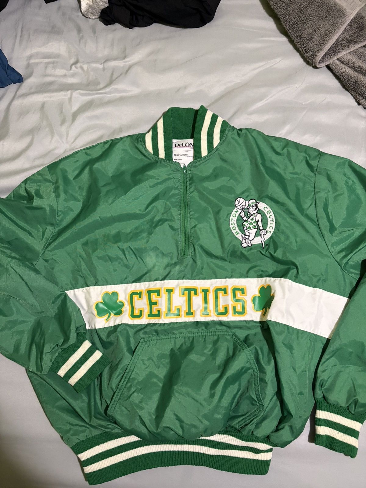 Vintage Delong Celtics Quarter Zip T-Shirts, Hoodie, Sweatshirt | FlexRushtees.com