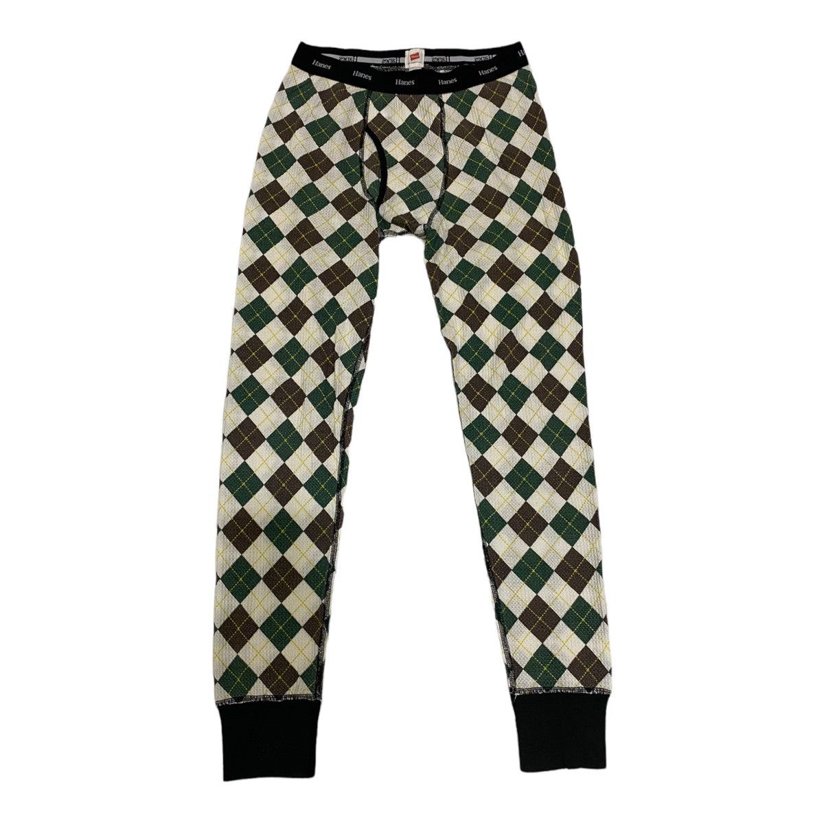 Rare Vintage Hanes Usa Multicolour Diamond Check Leggings
