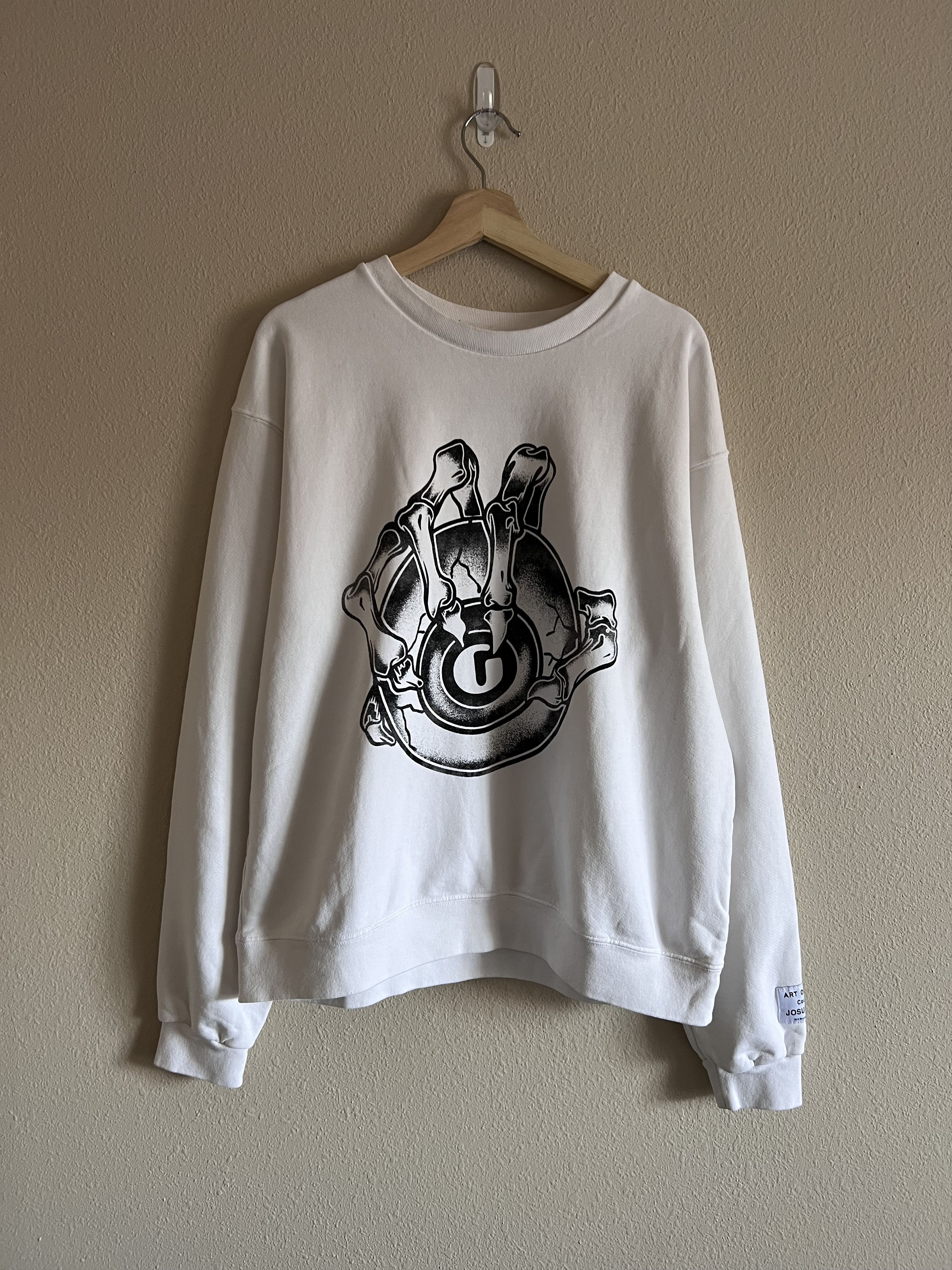 Dept Gallery Dept G Ball Crewneck Sweatshirt In White T-Shirts, Hoodie | FlexRushtees.com