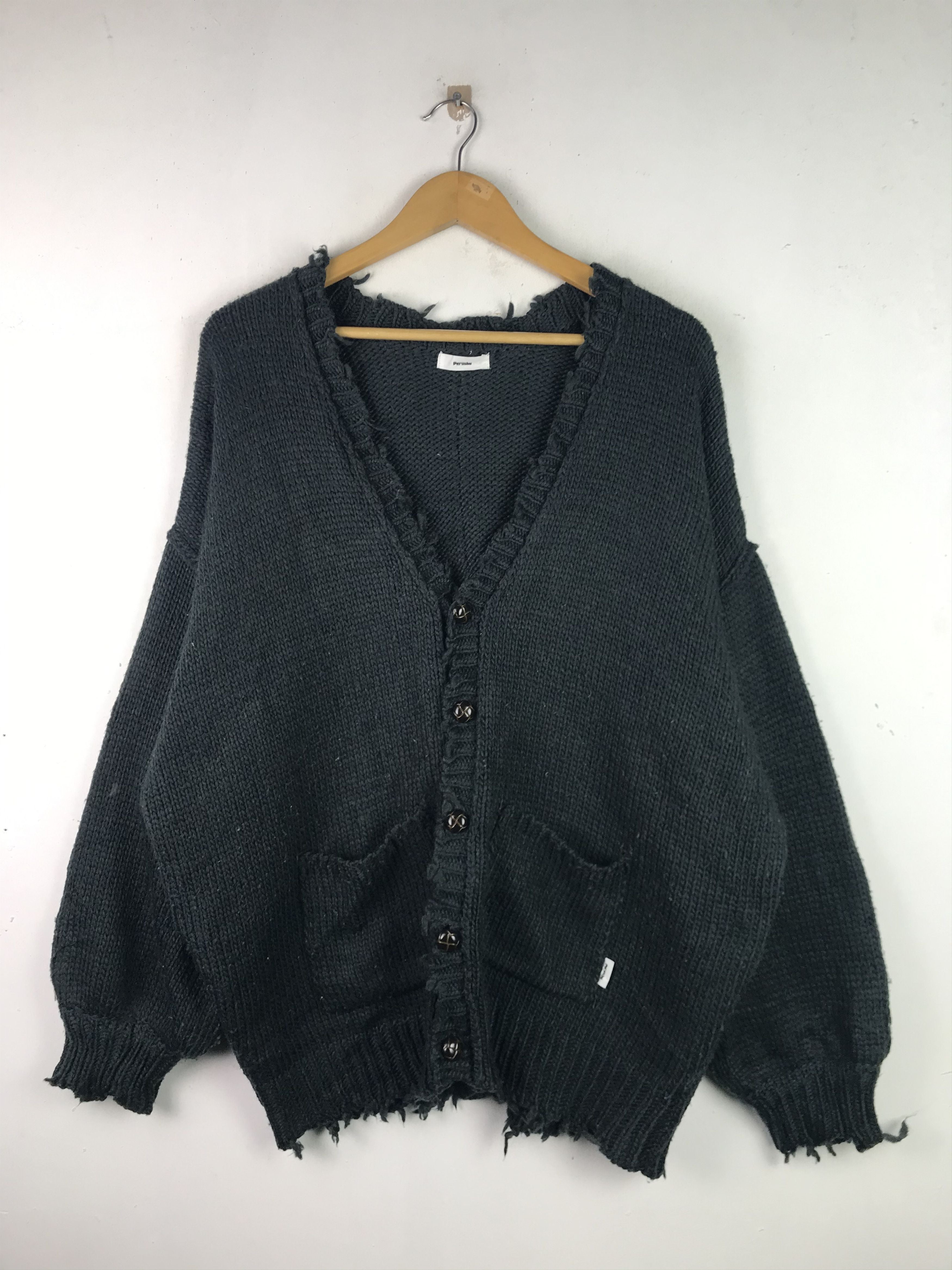 Japanese Brand X Vintage Vintage Punk Not Death Rare Design Knit Cardigan