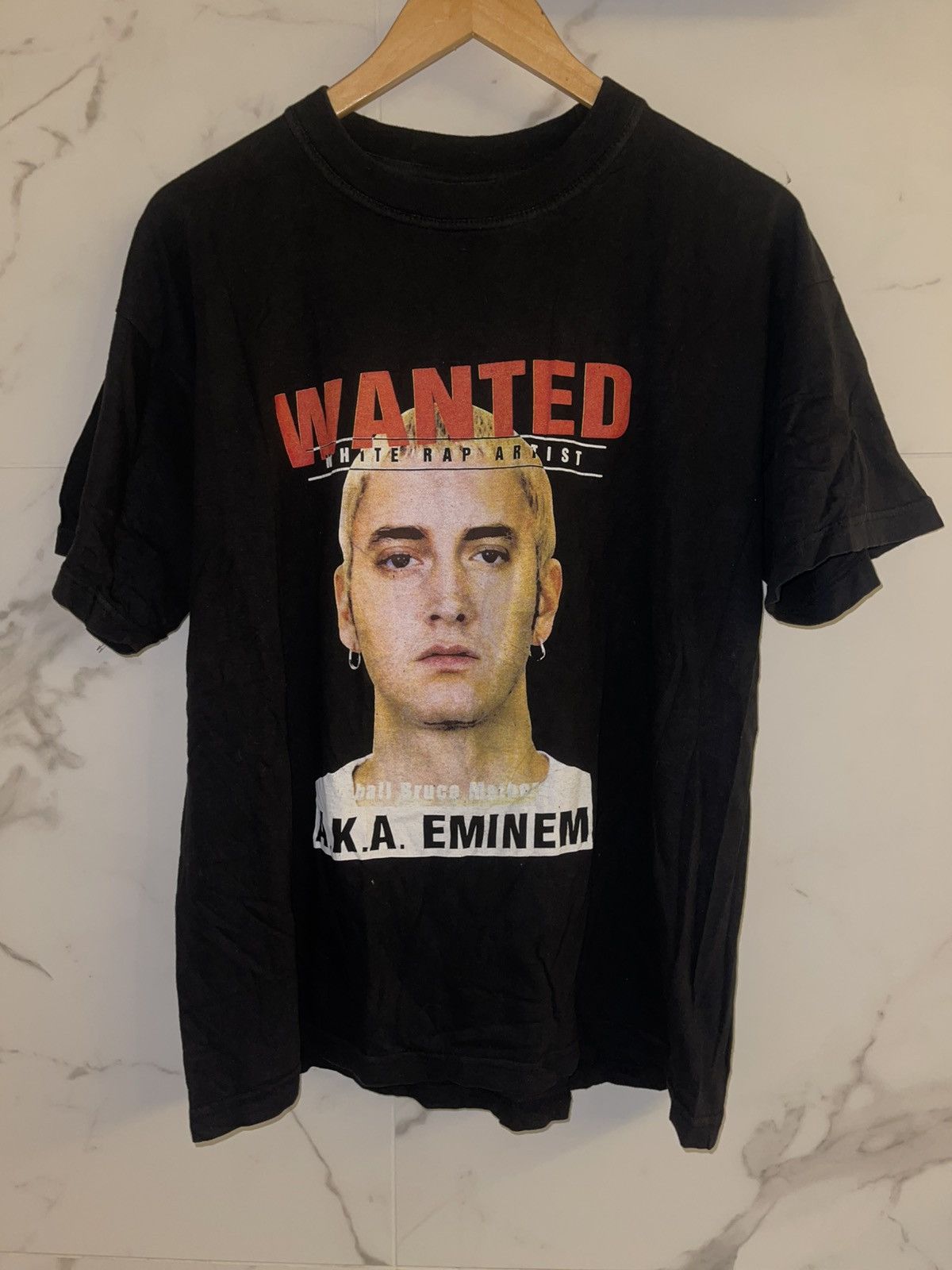 Y2k Eminem Wanted Vintage Black Tee Hoodie, Sweatshirt | FlexRushtees.com