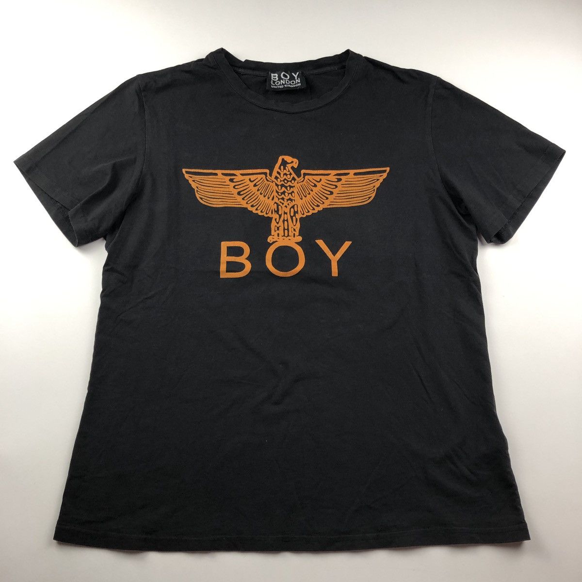 Boy London 2000 S Boy London Uk Classic Print Orange Logo T Shirt Hoodie, Sweatshirt | FlexRushtees.com