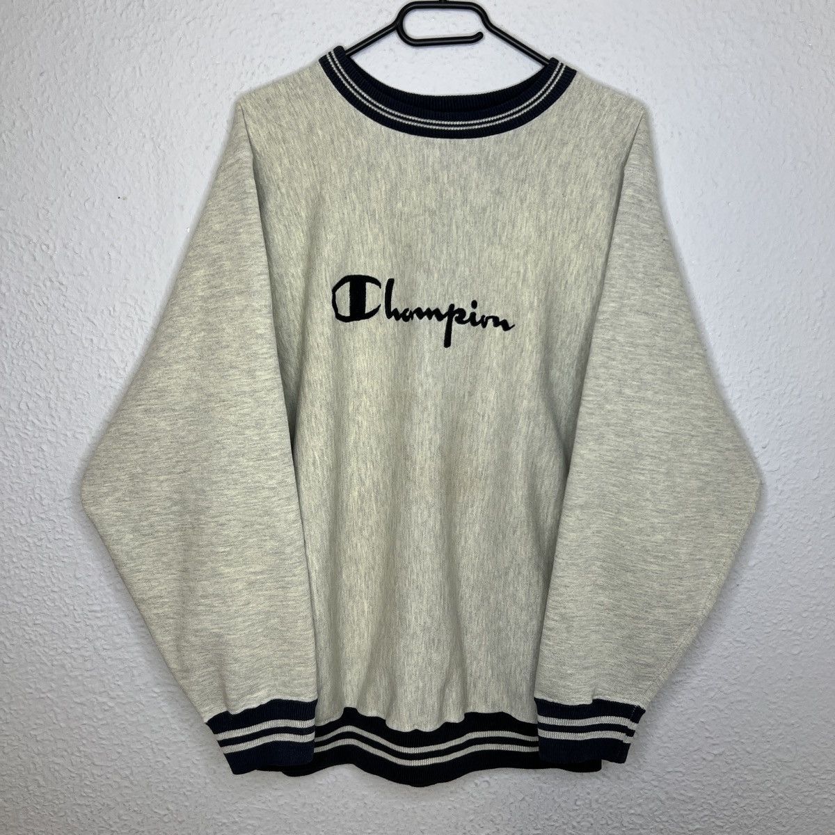 Champion Vintage Sweatshirt 80s Reverse Weave Script Logo T-Shirts, Hoodie | FlexRushtees.com